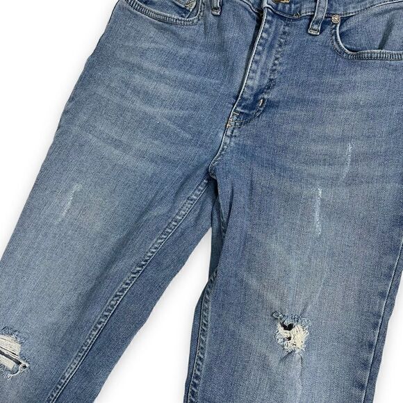 We the Free People Fringe Hem Jeans Distressed Skinny - Picture 3 of 11